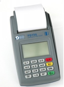 First Data FD 100 Credit Card Terminal Fd100 FD100TI for sale online